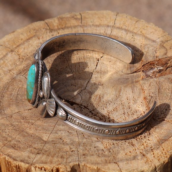 Native American Royston Turquoise Bracelet Signed @loveyourstyle Jewelry sz‎ 7* - Picture 6 of 9